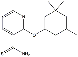 2-[(3,3,5-trimethylcyclohexyl)oxy]pyridine-3-carbothioamide Struktur