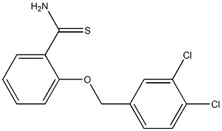 2-[(3,4-dichlorophenyl)methoxy]benzene-1-carbothioamide Struktur