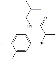 2-[(3,4-difluorophenyl)amino]-N-(2-methylpropyl)propanamide Struktur