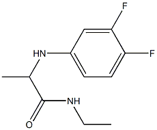 2-[(3,4-difluorophenyl)amino]-N-ethylpropanamide Struktur