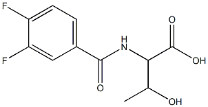 2-[(3,4-difluorophenyl)formamido]-3-hydroxybutanoic acid Struktur