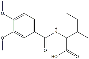 2-[(3,4-dimethoxybenzoyl)amino]-3-methylpentanoic acid Struktur