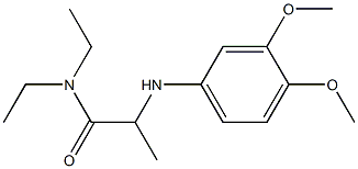 2-[(3,4-dimethoxyphenyl)amino]-N,N-diethylpropanamide Struktur