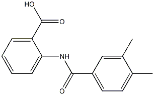 2-[(3,4-dimethylbenzene)amido]benzoic acid Struktur