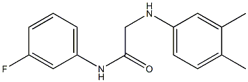 2-[(3,4-dimethylphenyl)amino]-N-(3-fluorophenyl)acetamide Struktur