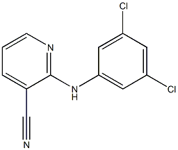 2-[(3,5-dichlorophenyl)amino]pyridine-3-carbonitrile Struktur