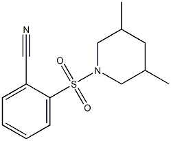 2-[(3,5-dimethylpiperidin-1-yl)sulfonyl]benzonitrile Struktur