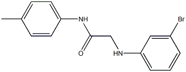 2-[(3-bromophenyl)amino]-N-(4-methylphenyl)acetamide Struktur