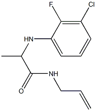 2-[(3-chloro-2-fluorophenyl)amino]-N-(prop-2-en-1-yl)propanamide Struktur