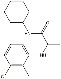 2-[(3-chloro-2-methylphenyl)amino]-N-cyclohexylpropanamide Struktur