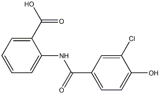 2-[(3-chloro-4-hydroxybenzene)(methyl)amido]benzoic acid Struktur