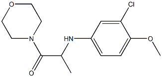 2-[(3-chloro-4-methoxyphenyl)amino]-1-(morpholin-4-yl)propan-1-one Struktur