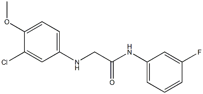 2-[(3-chloro-4-methoxyphenyl)amino]-N-(3-fluorophenyl)acetamide Struktur