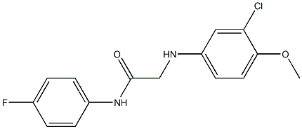 2-[(3-chloro-4-methoxyphenyl)amino]-N-(4-fluorophenyl)acetamide Struktur