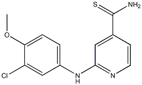 2-[(3-chloro-4-methoxyphenyl)amino]pyridine-4-carbothioamide Struktur