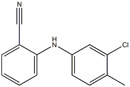 2-[(3-chloro-4-methylphenyl)amino]benzonitrile Struktur