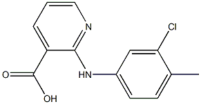 2-[(3-chloro-4-methylphenyl)amino]pyridine-3-carboxylic acid Struktur