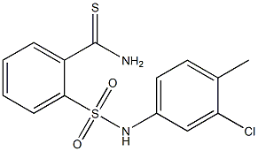 2-[(3-chloro-4-methylphenyl)sulfamoyl]benzene-1-carbothioamide Struktur