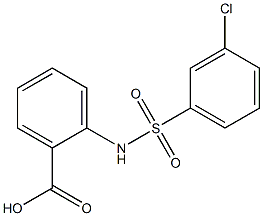 2-[(3-chlorobenzene)sulfonamido]benzoic acid Struktur