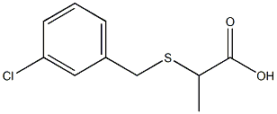 2-[(3-chlorobenzyl)thio]propanoic acid Struktur