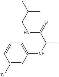 2-[(3-chlorophenyl)amino]-N-(2-methylpropyl)propanamide Struktur