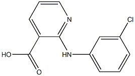 2-[(3-chlorophenyl)amino]pyridine-3-carboxylic acid Struktur