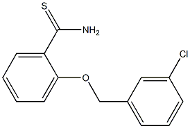 2-[(3-chlorophenyl)methoxy]benzene-1-carbothioamide Struktur