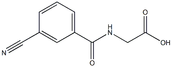 2-[(3-cyanophenyl)formamido]acetic acid Struktur