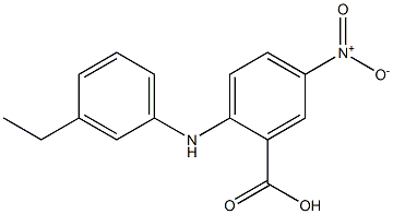 2-[(3-ethylphenyl)amino]-5-nitrobenzoic acid Struktur