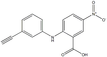 2-[(3-ethynylphenyl)amino]-5-nitrobenzoic acid Struktur