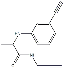 2-[(3-ethynylphenyl)amino]-N-(prop-2-yn-1-yl)propanamide Struktur