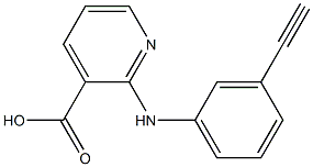 2-[(3-ethynylphenyl)amino]pyridine-3-carboxylic acid Struktur