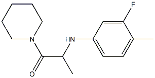 2-[(3-fluoro-4-methylphenyl)amino]-1-(piperidin-1-yl)propan-1-one Struktur