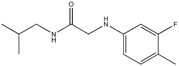 2-[(3-fluoro-4-methylphenyl)amino]-N-(2-methylpropyl)acetamide Struktur