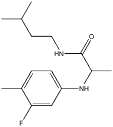 2-[(3-fluoro-4-methylphenyl)amino]-N-(3-methylbutyl)propanamide Struktur