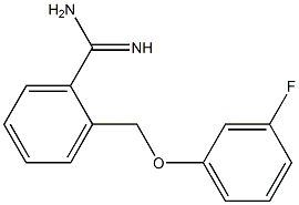 2-[(3-fluorophenoxy)methyl]benzenecarboximidamide Struktur