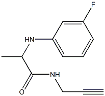 2-[(3-fluorophenyl)amino]-N-(prop-2-yn-1-yl)propanamide Struktur