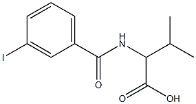 2-[(3-iodophenyl)formamido]-3-methylbutanoic acid Struktur