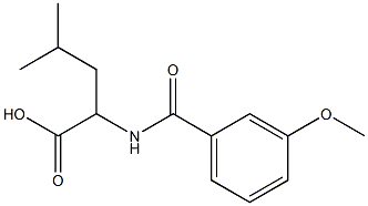 2-[(3-methoxybenzoyl)amino]-4-methylpentanoic acid Struktur