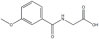 2-[(3-methoxyphenyl)formamido]acetic acid Struktur