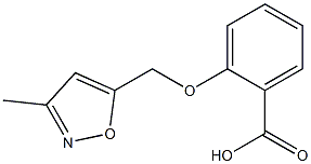 2-[(3-methyl-1,2-oxazol-5-yl)methoxy]benzoic acid Struktur