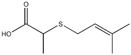 2-[(3-methylbut-2-enyl)thio]propanoic acid Struktur