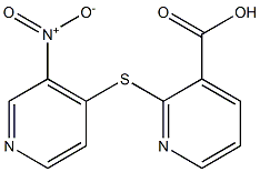 2-[(3-nitropyridin-4-yl)sulfanyl]pyridine-3-carboxylic acid Struktur