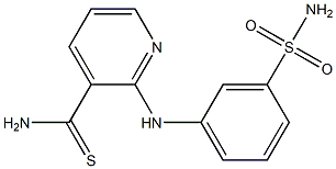 2-[(3-sulfamoylphenyl)amino]pyridine-3-carbothioamide Struktur