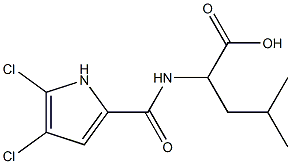 2-[(4,5-dichloro-1H-pyrrol-2-yl)formamido]-4-methylpentanoic acid Struktur