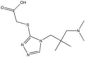 2-[(4-{2-[(dimethylamino)methyl]-2-methylpropyl}-4H-1,2,4-triazol-3-yl)sulfanyl]acetic acid Struktur