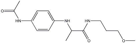 2-[(4-acetamidophenyl)amino]-N-(3-methoxypropyl)propanamide Struktur