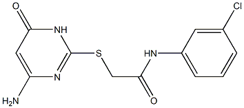 2-[(4-amino-6-oxo-1,6-dihydropyrimidin-2-yl)sulfanyl]-N-(3-chlorophenyl)acetamide Struktur