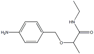 2-[(4-aminophenyl)methoxy]-N-ethylpropanamide Struktur