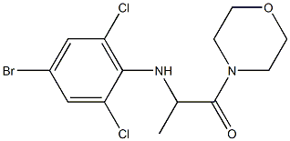 2-[(4-bromo-2,6-dichlorophenyl)amino]-1-(morpholin-4-yl)propan-1-one Struktur